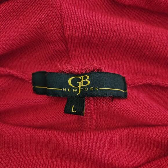 GJB New York Tulip Hem Cowl Neck Sweater - Red - size L- EUC - Picture 3 of 9